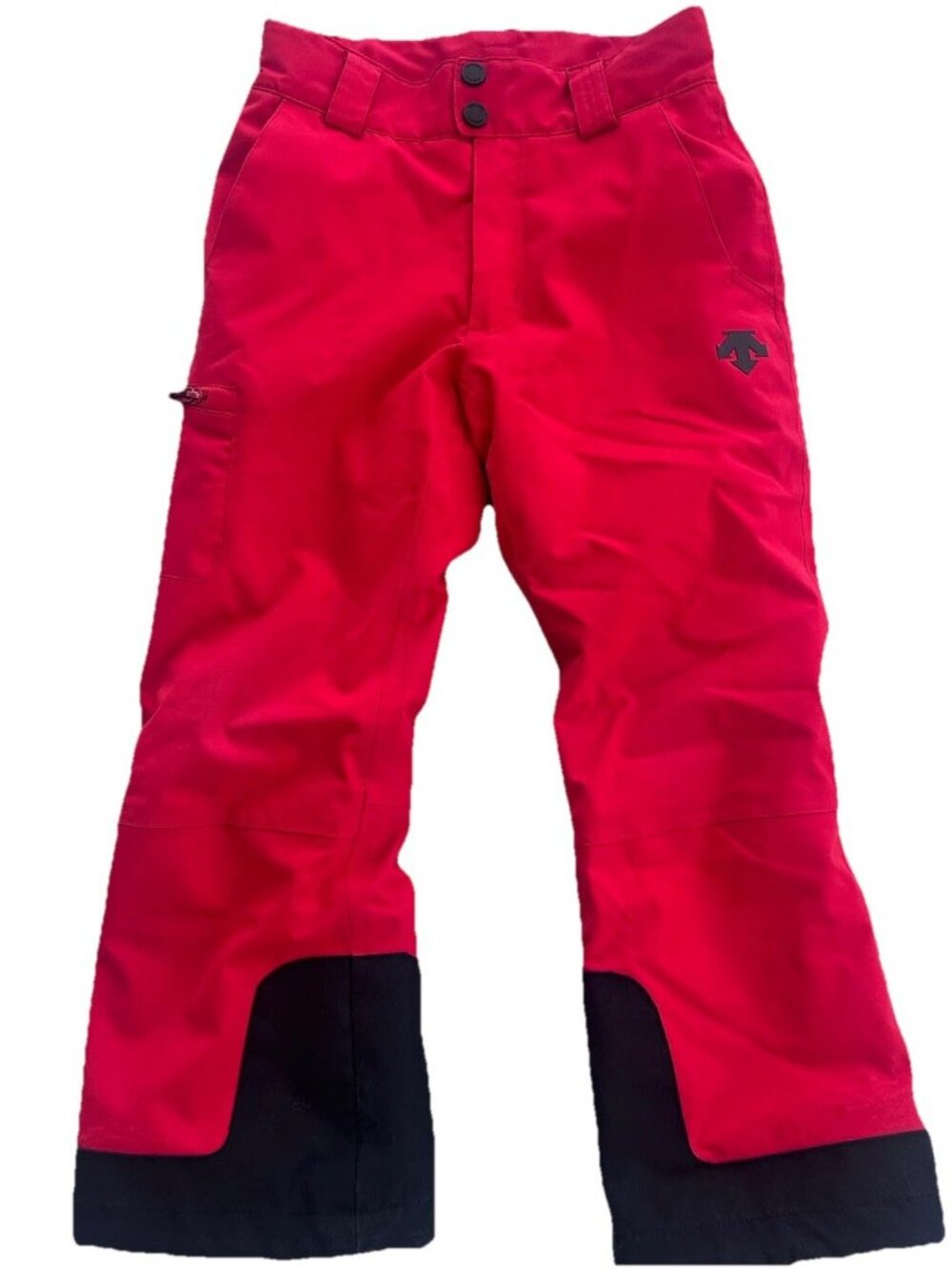 Descente Kids Insulated Ski Snowboard Pants Size 8 Red Removable Suspenders